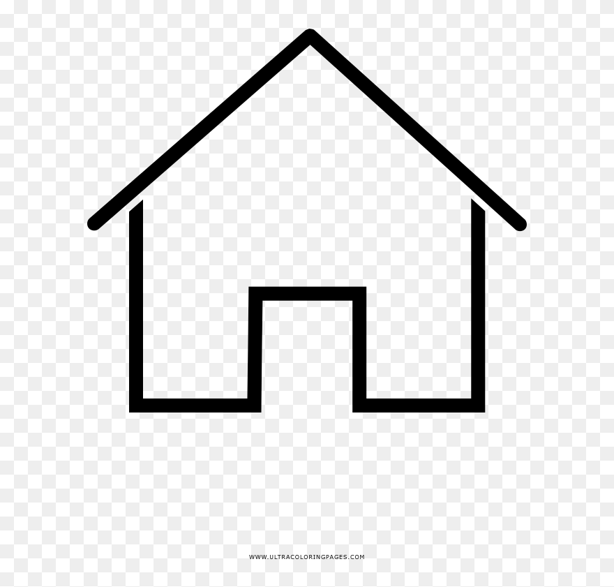 House Coloring Drawing Book Home Free Png Hq Clipart - House Drawing Black And White Transparent Png