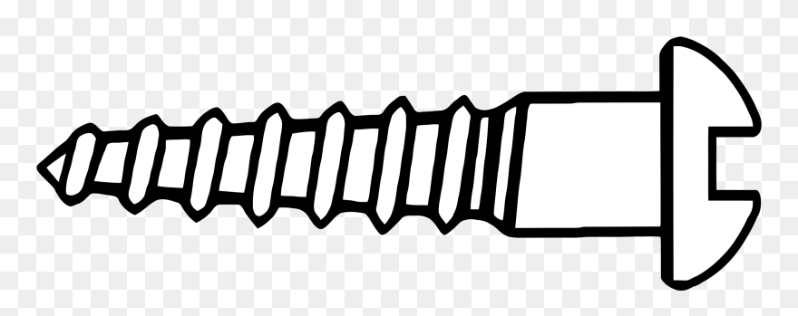 This Free Icons Png Design Of Wood Screw- - Screw Clipart Black And White Transparent Png