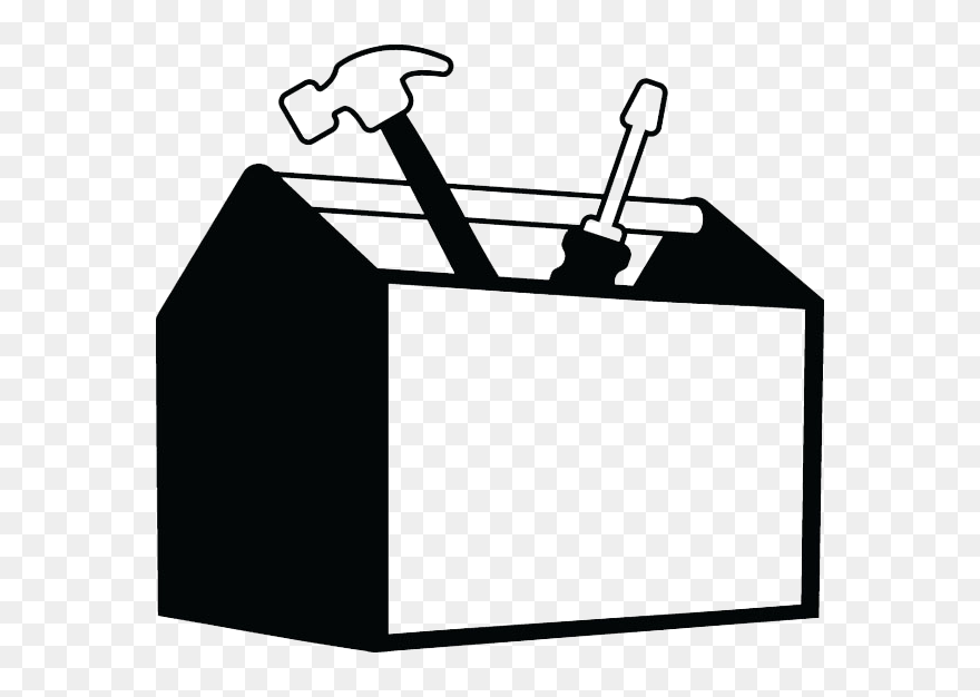 Toolbox Clipart Black And White - Png Download