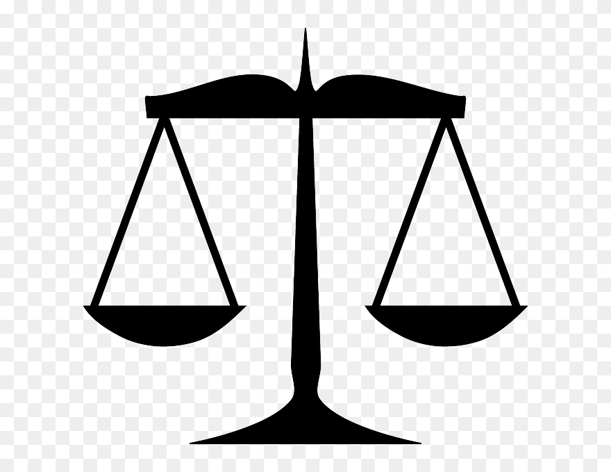 Justice, Law, Measurement, Silhouette, Weight, Scales - Scales Of Justice Clip Art - Png Download