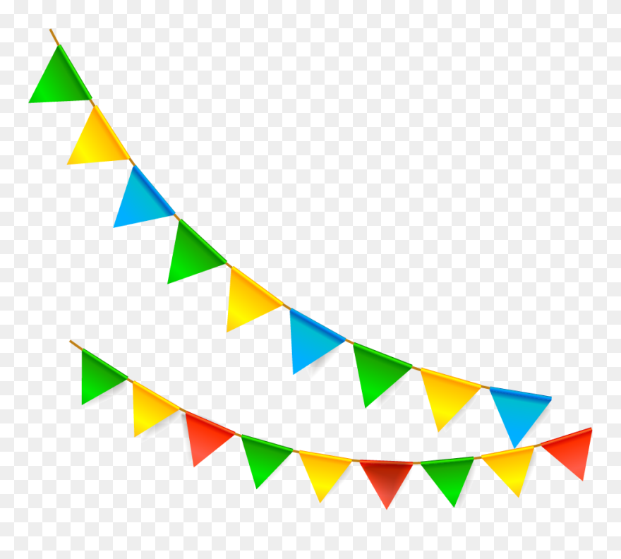 Bunting Pennon And Pennants Flag Flags Hanging Clipart - Triangle Flag Png Transparent Png