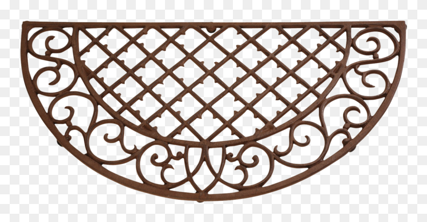 Doormat Cast Iron Half Round - Żeliwna Wycieraczka Clipart