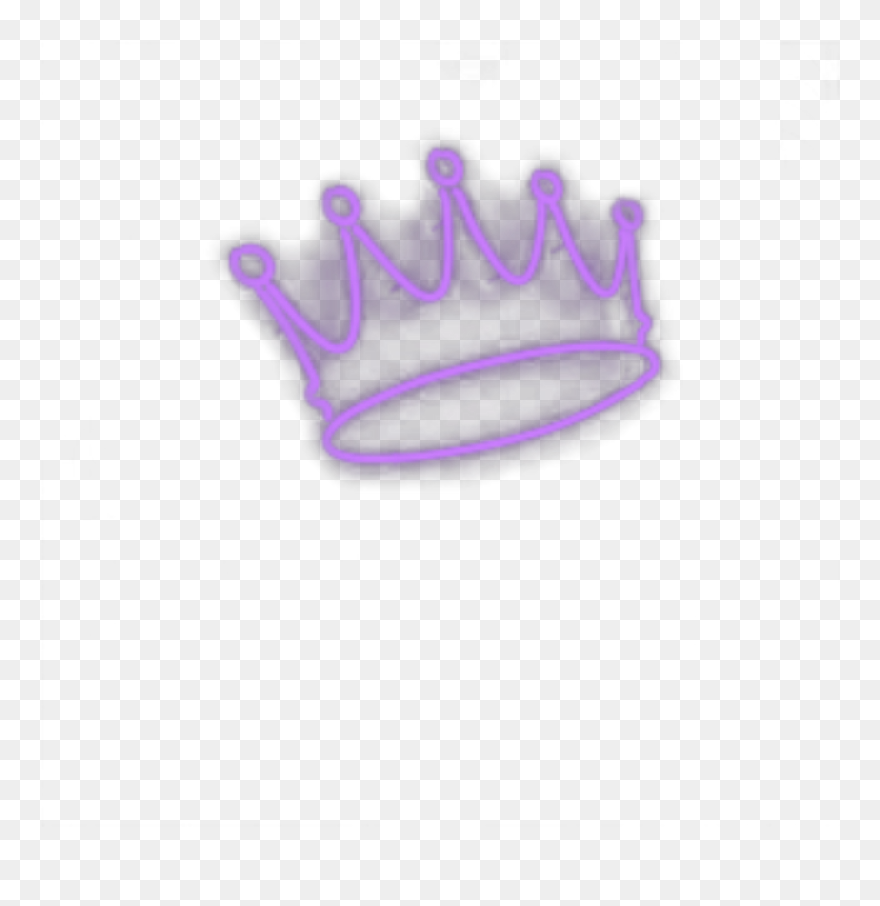 Purple Crown Png- - Picsart Neon Crown Png Clipart