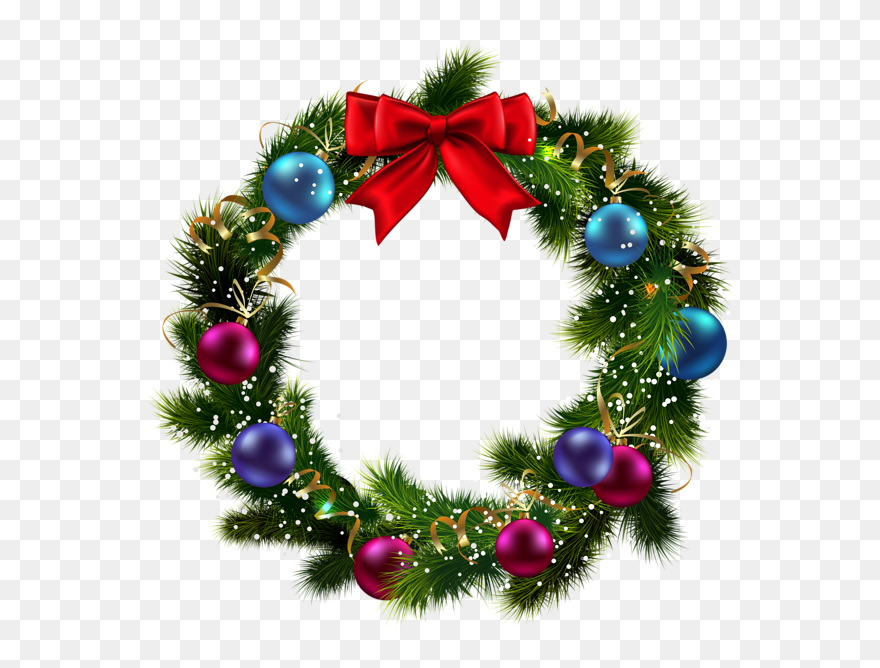 Transparent Christmas Decorated Wreath Clipart 3d - Christmas Wreath Png Transparent