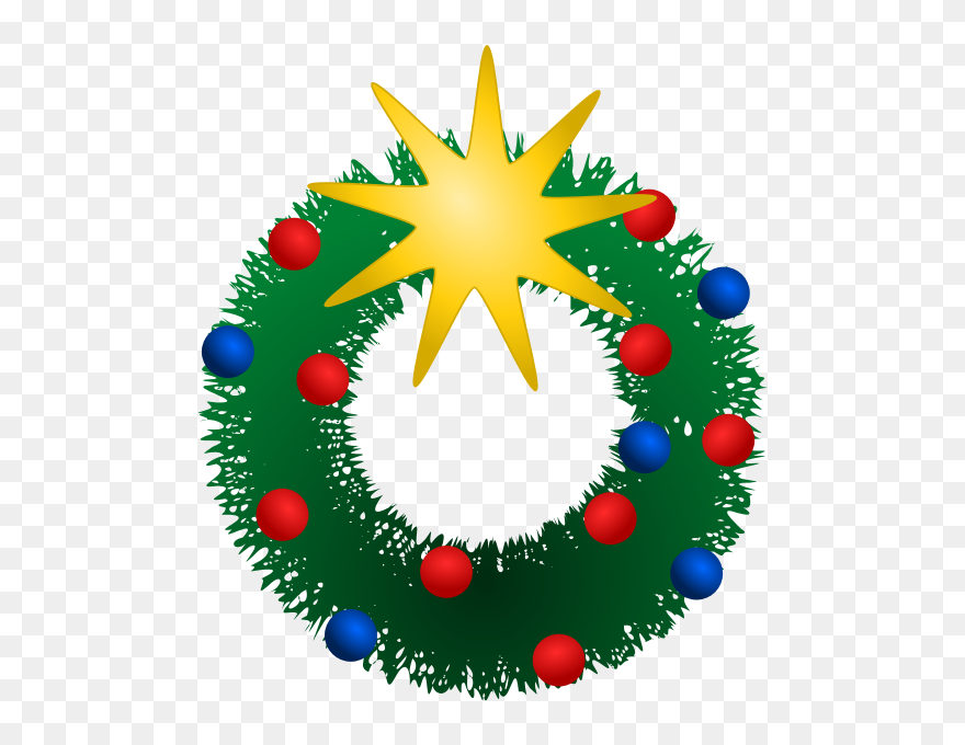 Festive Wreath Vector - Christmas Holiday Clip Art - Png Download