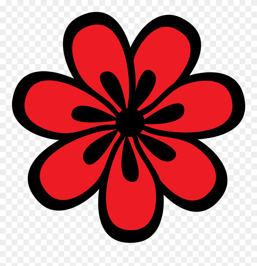 Girl And Ladybugs Clip Art - Flor Hippie Png Transparent Png