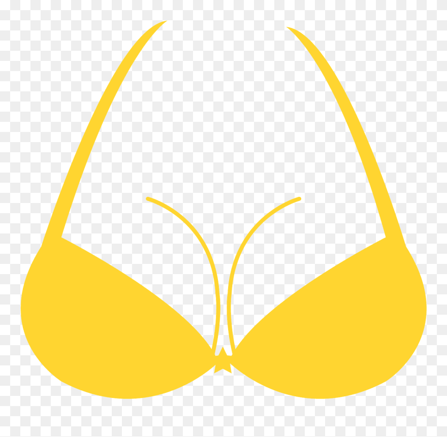 Bra And Breast Silhouette - Silhouette Breast Clip Art - Png Download