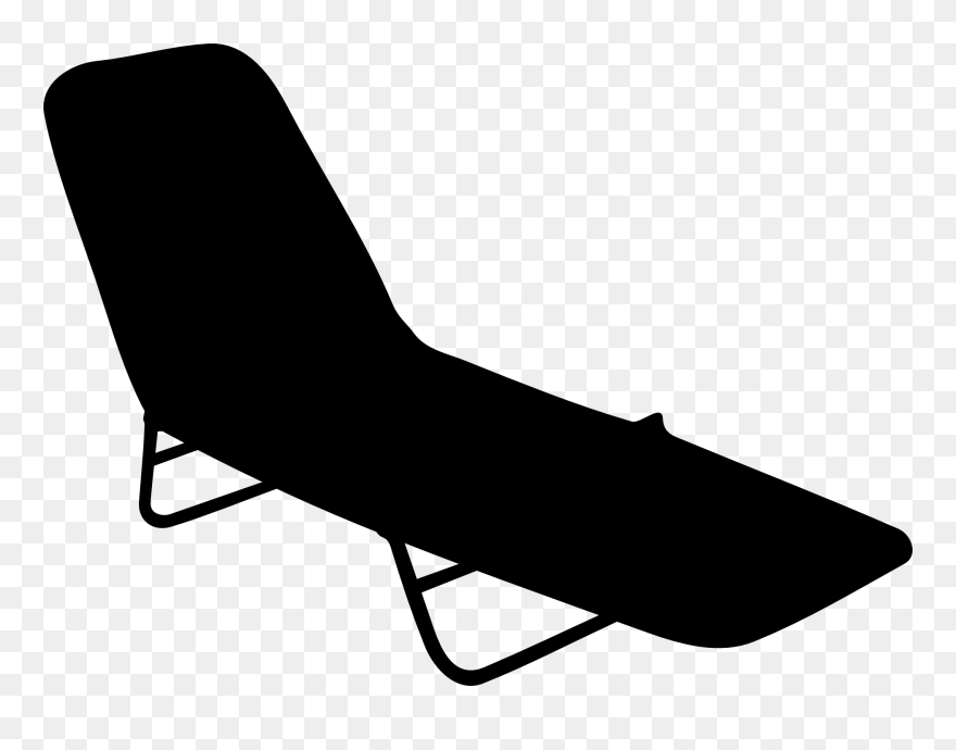 Beach Chair Silhouette Vector Image - Beach Chair Clip Art - Png Download
