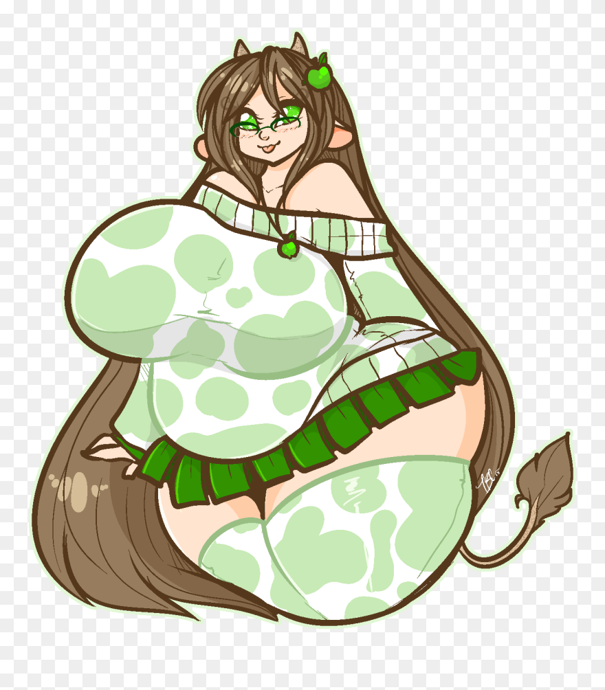 Apple Moo - Cartoon Clipart