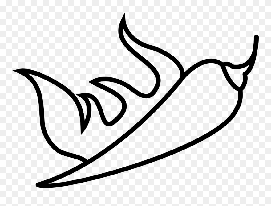 Red Hot Chili Pepper - รูป พริก ลาย เส้น Clipart