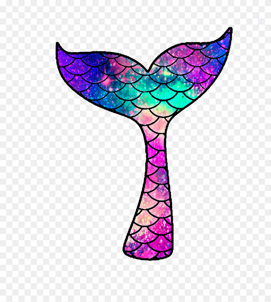 #ftestickers #glitter #sparkle #galaxy #colorful #mermaid - Glitter Mermaid Tail Clipart - Png Download