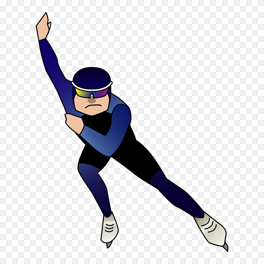 Speed Skating Sports Clipart - スピード スケート イラスト フリー - Png Download