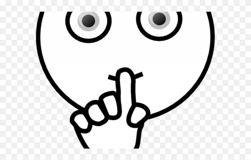 Shhh Clipart Quiet, Shhh Quiet Transparent Free For - Quiet Clipart Black And White - Png Download