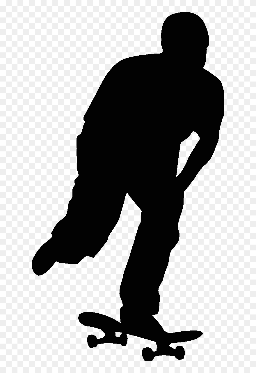 Skateboarding Silhouette - Plaza Mayor Clipart