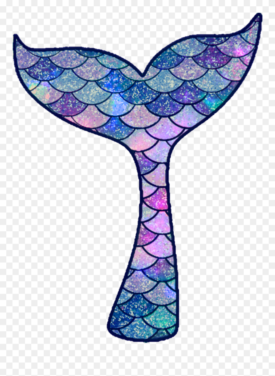 #mermaid #mermaidvibes #sparkles #galaxy #glitter #mermaidscales - Sparkly Mermaid Tail Clipart - Png Download