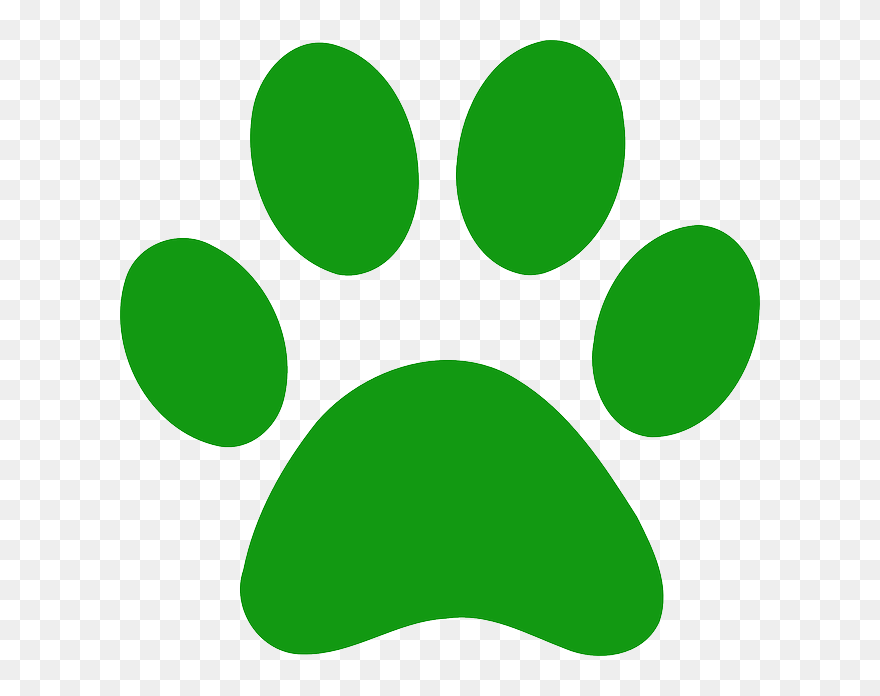 Transparent Huella De Perro Png - Green Paw Print Clip Art