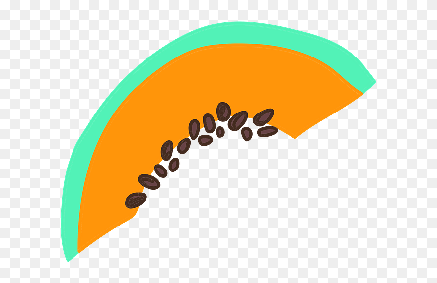 Papaya Slice Clipart - Png Download