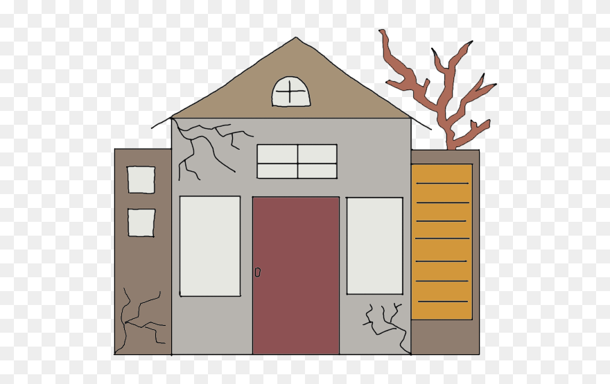 Abandoned Home - Old House Cartoon Png Clipart