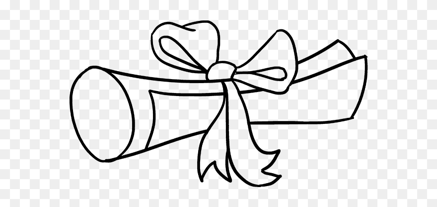 White Graduation Cap And Diploma Clipart