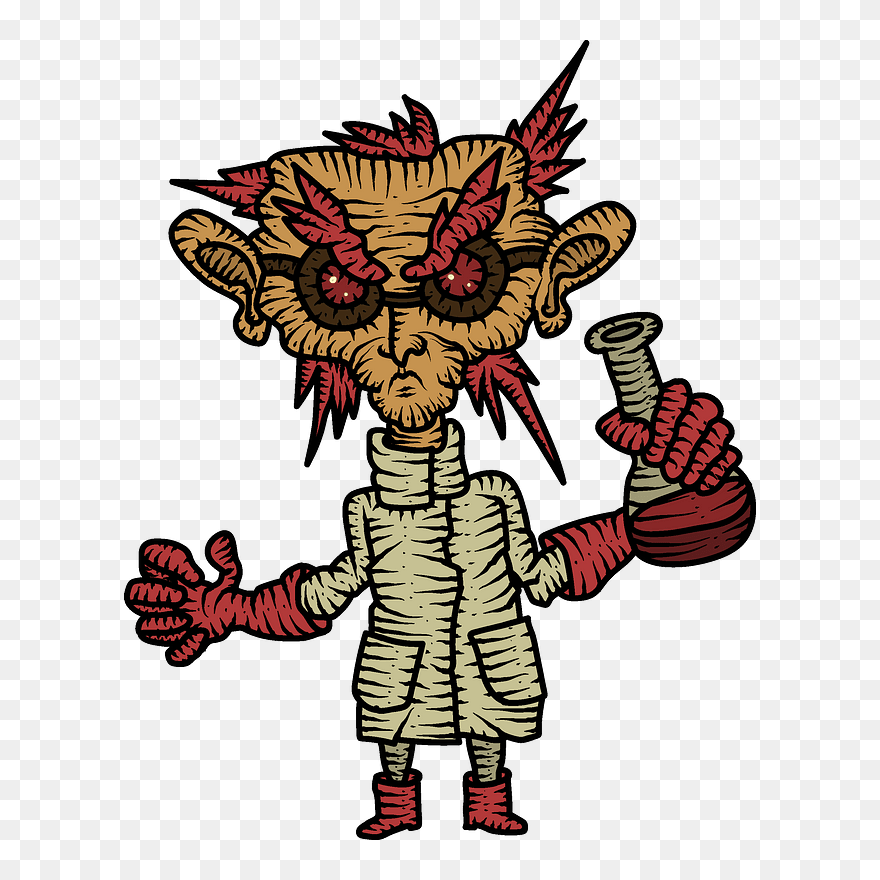 Evil Scientist Clipart - Illustration - Png Download