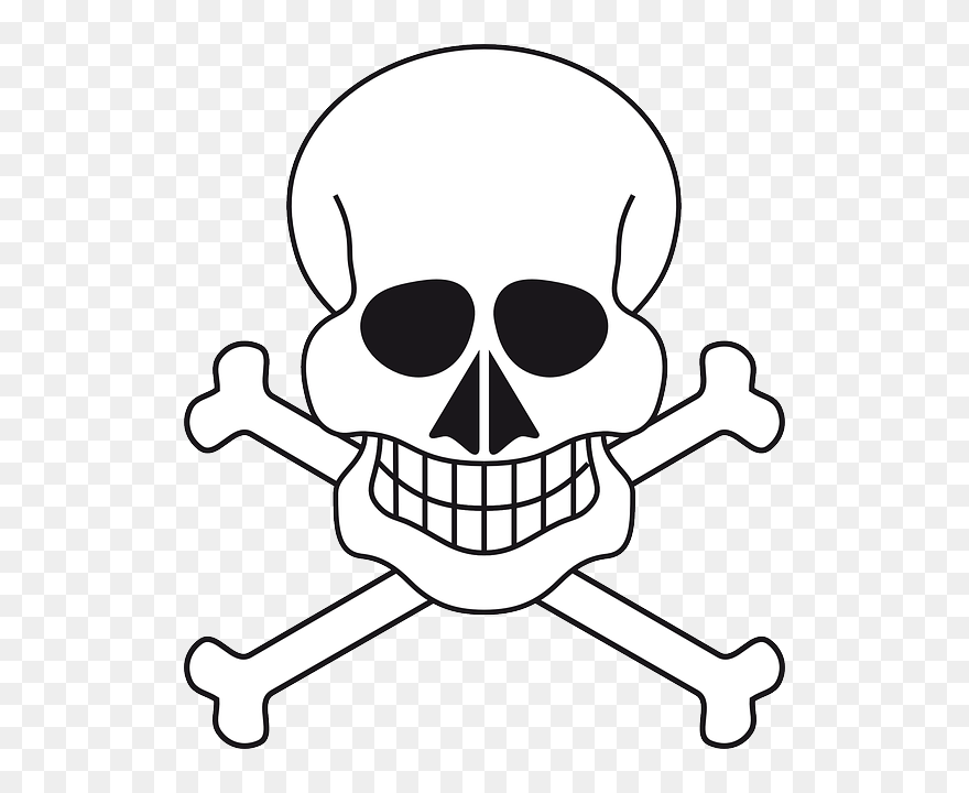 Skull, Skeleton, Pirate, Bones, Vector - Iskelet Çizimi Clipart