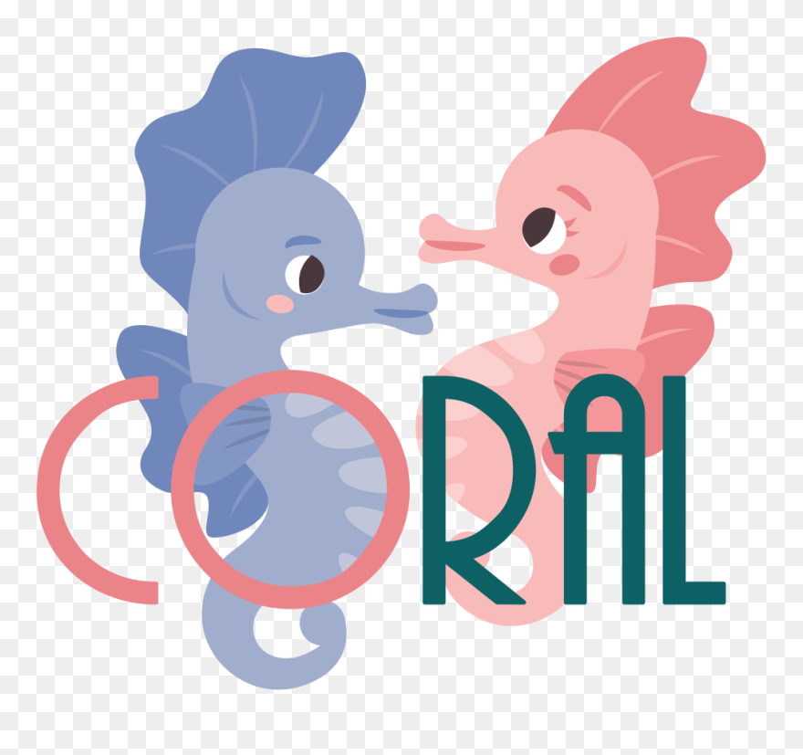 Logo Coral Emotions - Cartoon Clipart