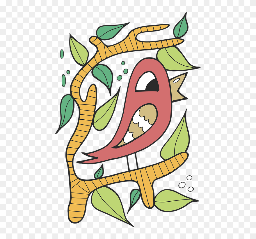 Hand Drawn Bird Illustration Of A Bird Nature - Illustration Clipart