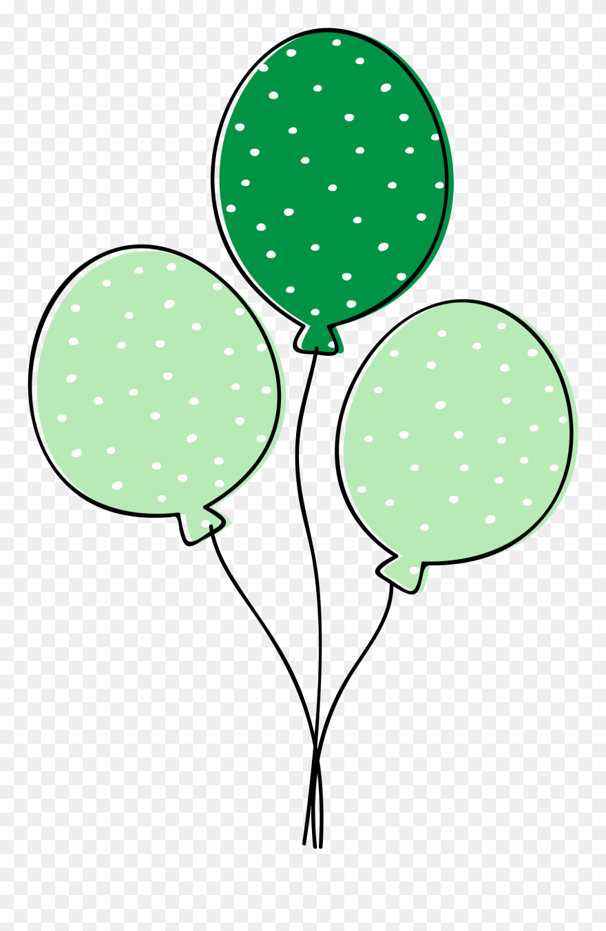 Balloons Clip Art - Transparent Green Balloon Clipart Png