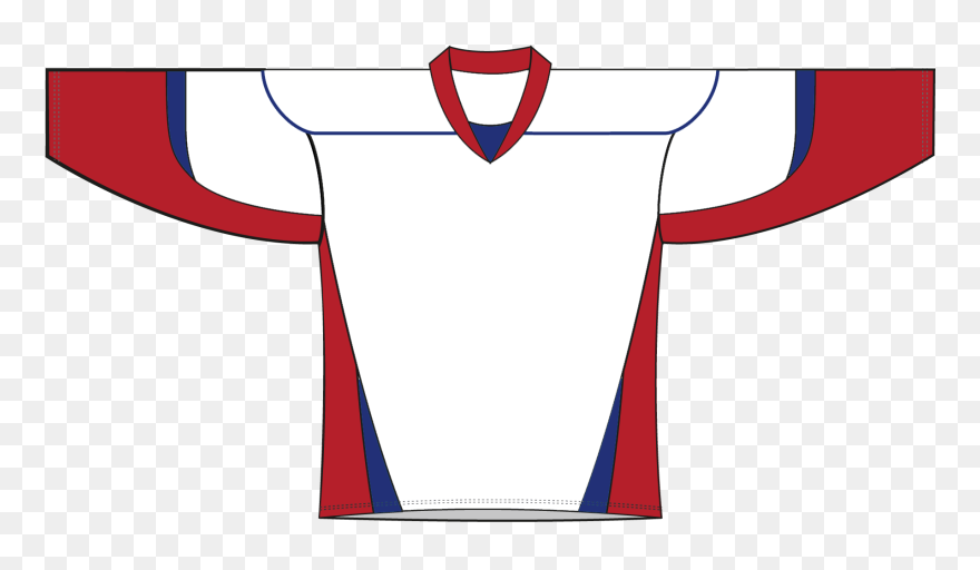 Transparent Hockey Clipart - Red White Blue Hockey Jersey - Png Download