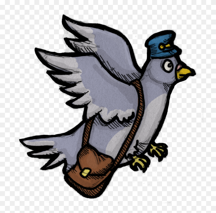 Pigeon Clipart Carrier Pigeon, Pigeon Carrier Pigeon - Carrier Pigeon Clipart - Png Download