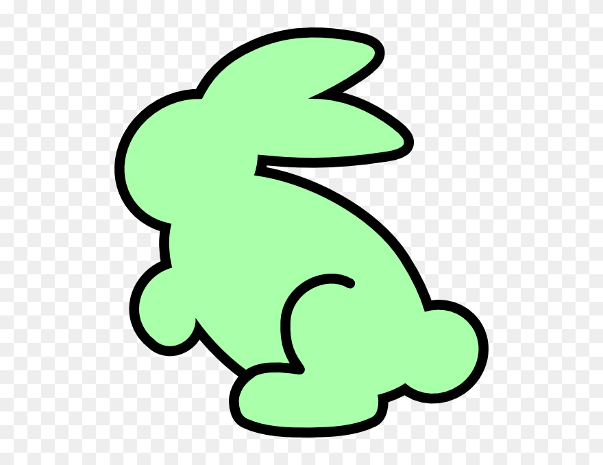 Easter Bunny Black And White Clipart - Png Download