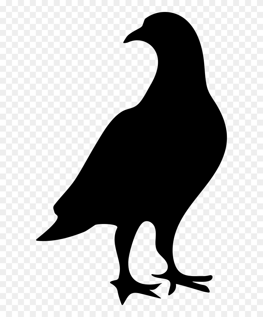 Pigeon Bird Shape - Vector Oak Tree Leaf Clipart