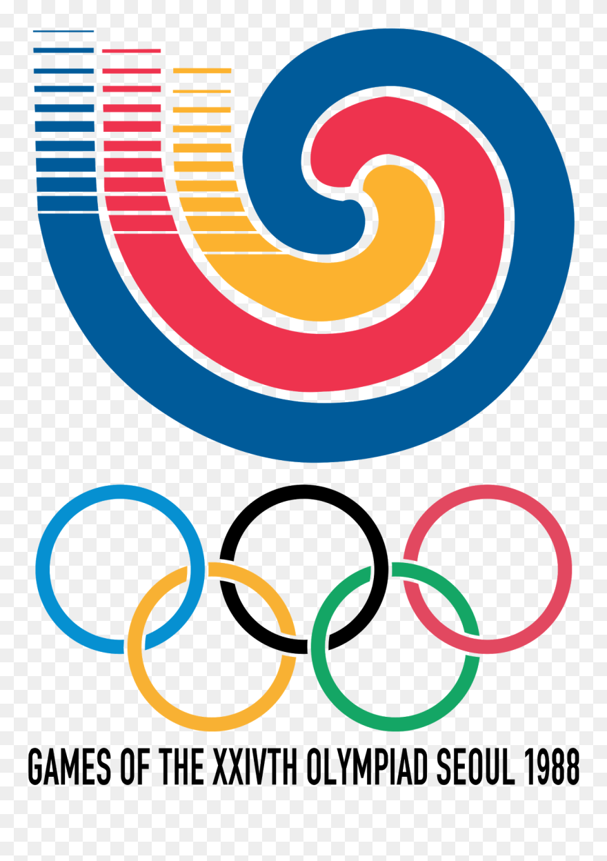45 Olympic Logos And Symbols From 1924 To - 1988 Summer Olympics Korea Clipart