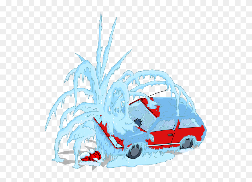 Frozen Car Snow Menu - Ned Flanders Clipart