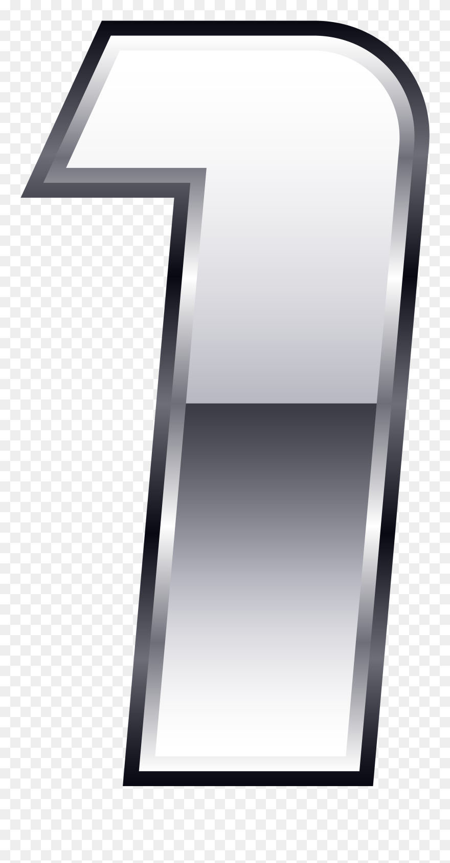 Number One Silver Png Clipart