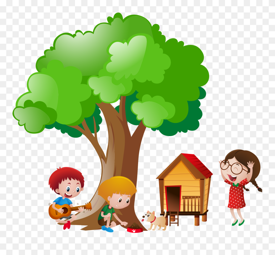 Tree Shrub Clip Art - Deer In The Forest Clipart - Png Download