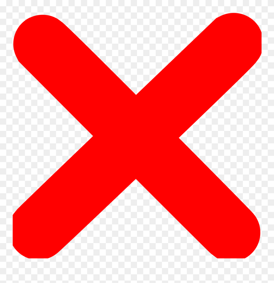 Computer Icons X Mark Clip Art - Red Cross Clip Art - Png Download