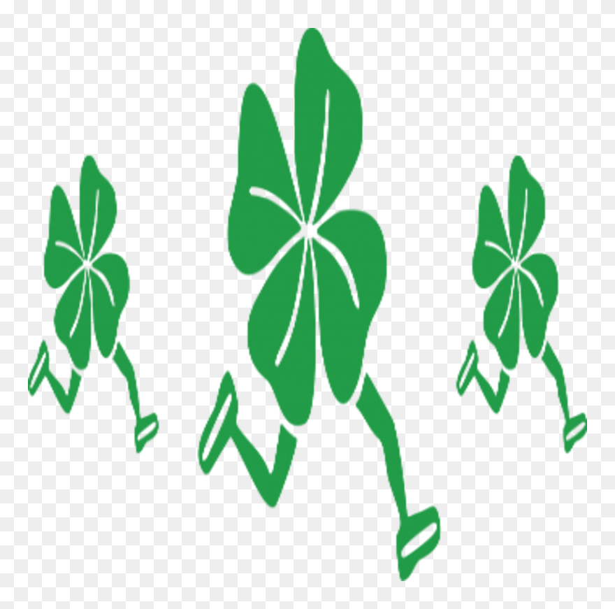 Shamrock Fun 5k Trail Run/walk - Running Shamrock Clipart - Png Download
