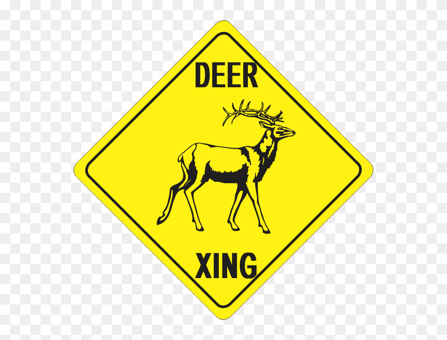 Deer Animal Crossing Signs Image - Slow Children At Play Sign Clipart