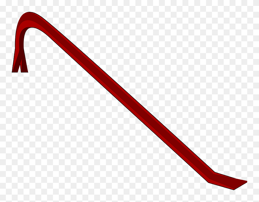 Crowbar Clipart - Piede Di Porco Leva Di Primo Genere - Png Download