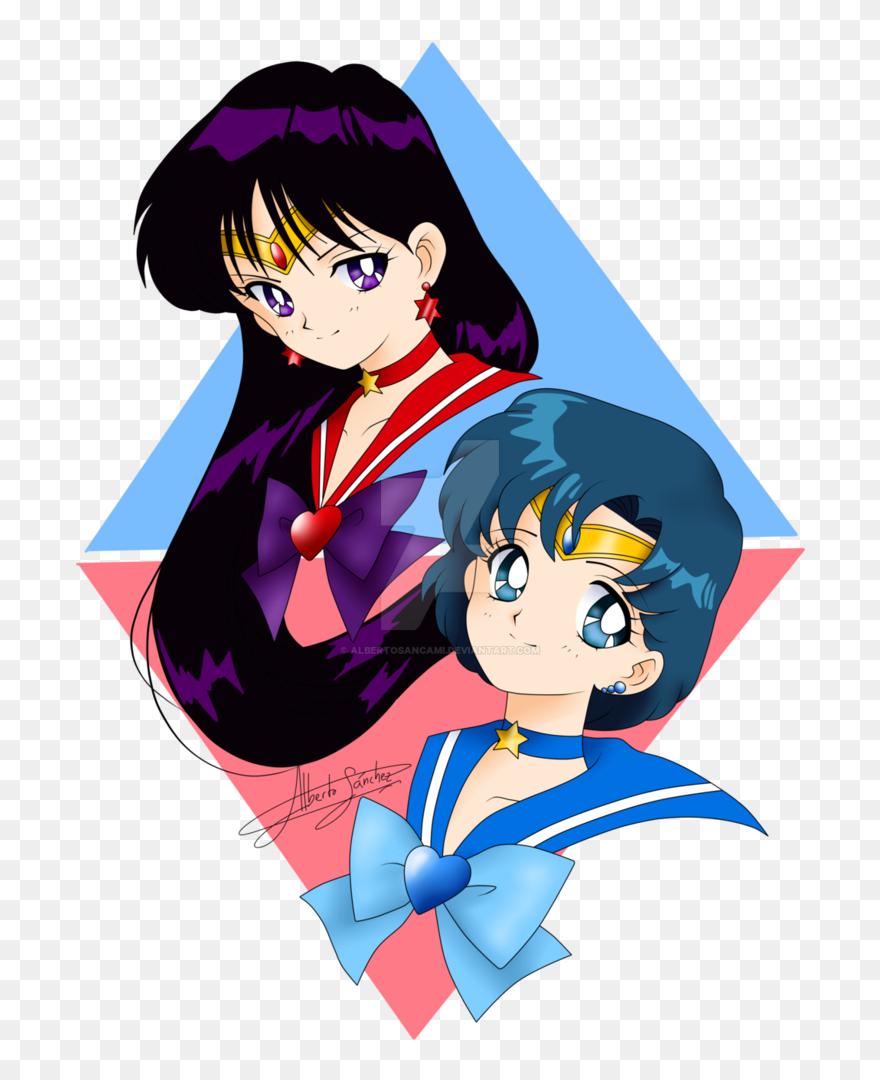 Mars Clipart Mercury Planet - Sailor Mars And Sailor Mercury - Png Download