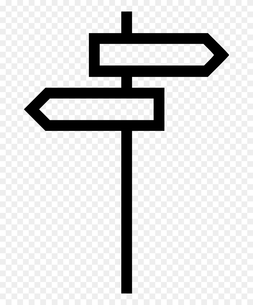 Transparent Blank Street Sign Clipart Black And White - Blank Road Sign Clipart - Png Download
