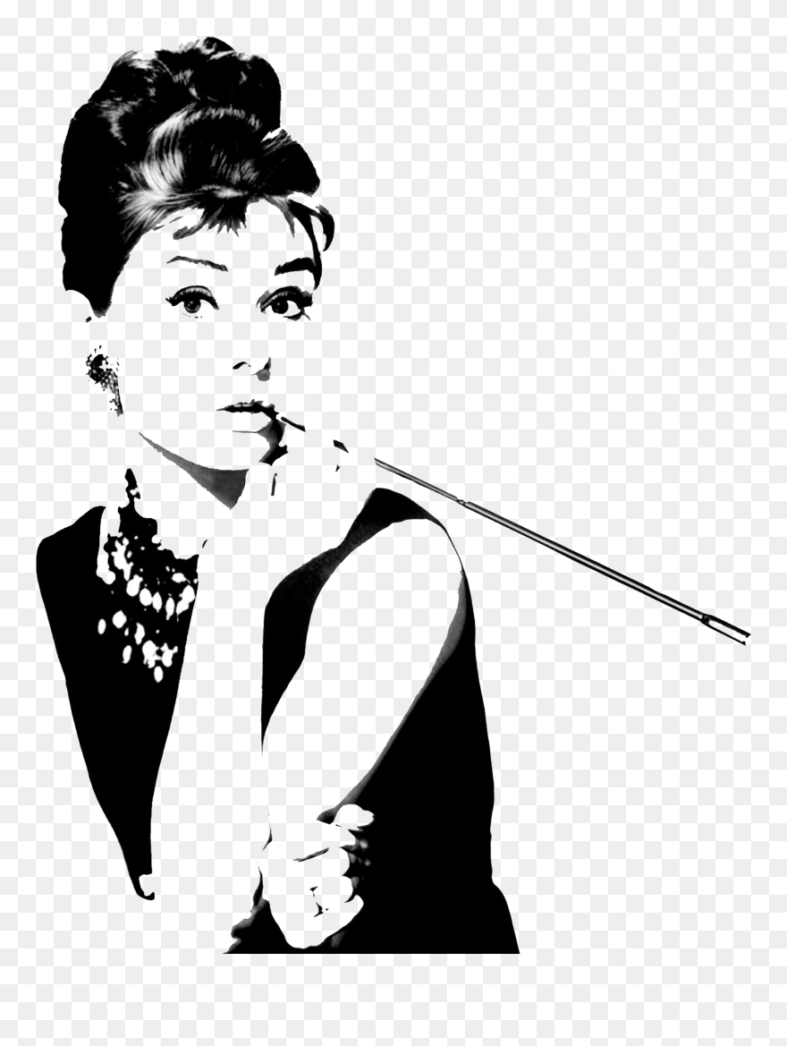 Breakfast At Tiffany"s Wall Decal Silhouette Poster - Breakfast At Tiffany's Illustration Clipart