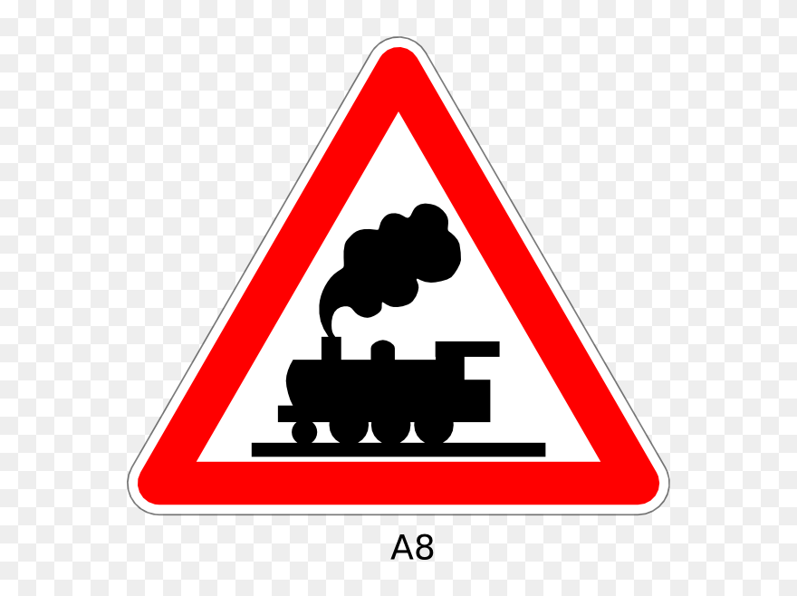 Railroad Crossing Clipart - Rail Crossing Sign - Png Download