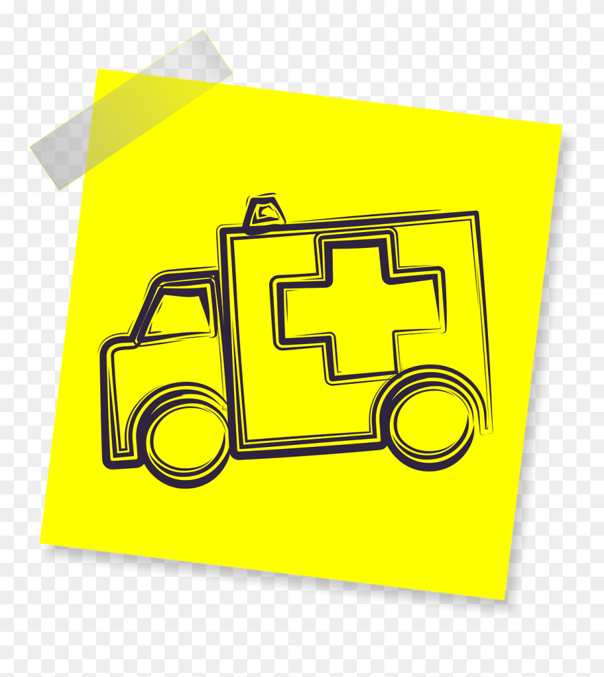 Transparent Sunday School Clipart - Moving Ambulance Clipart Black And White - Png Download