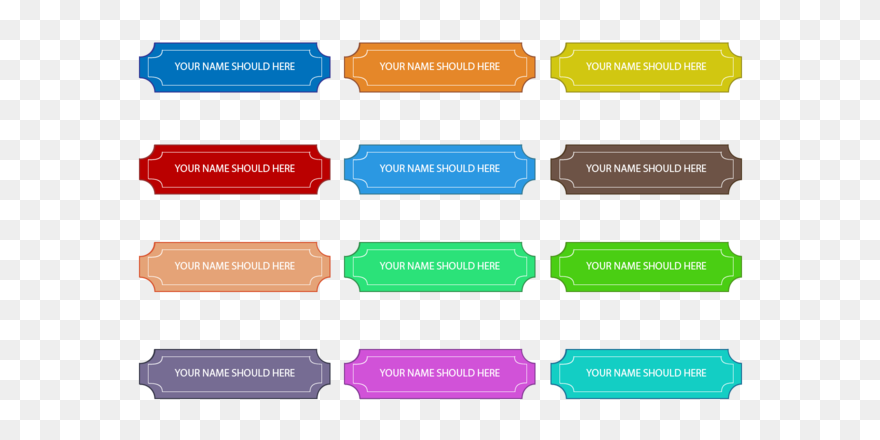 Name Plate Vector - Name Plate Vector Png Clipart