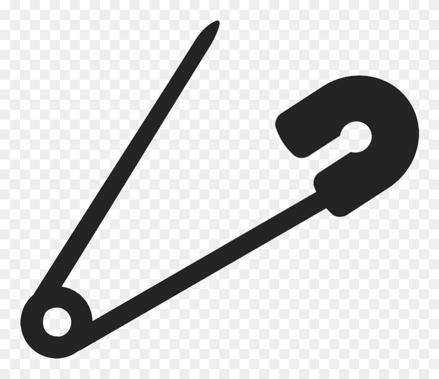 Safety Pin Rubber Stamp - Tool Clipart