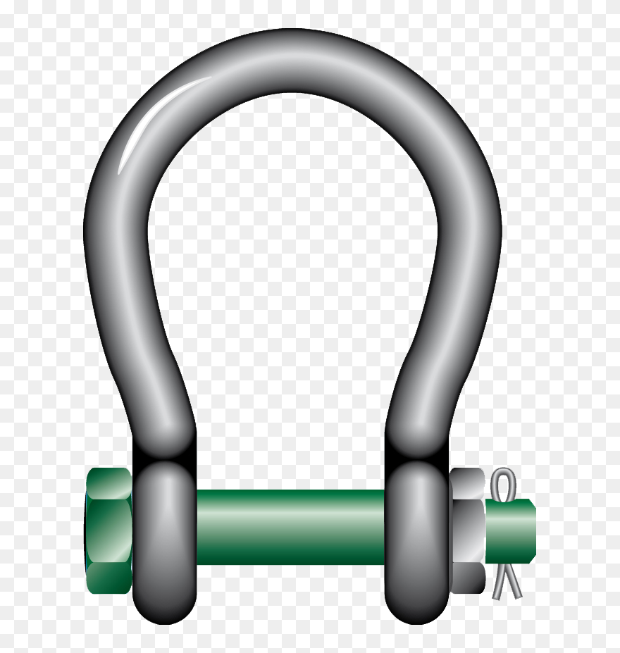 Wide Mouth D Shackle Clipart