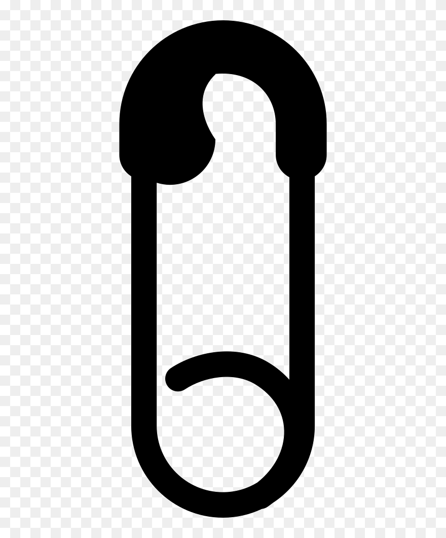 Safety Pin In Vertical Position Clipart