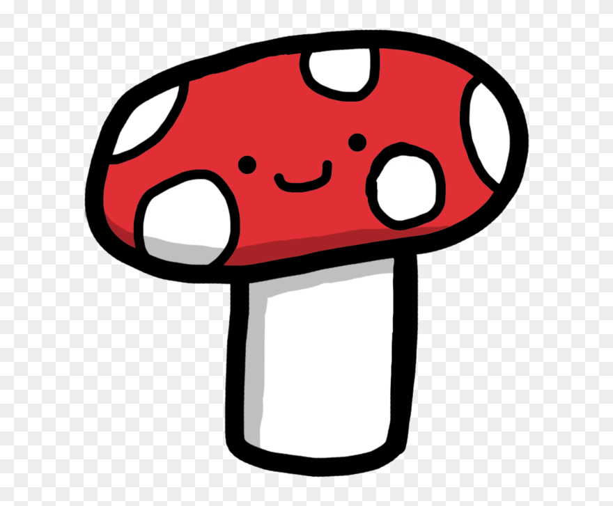 Fence Clipart Mushroom - Cute Mushroom Cartoon - Png Download